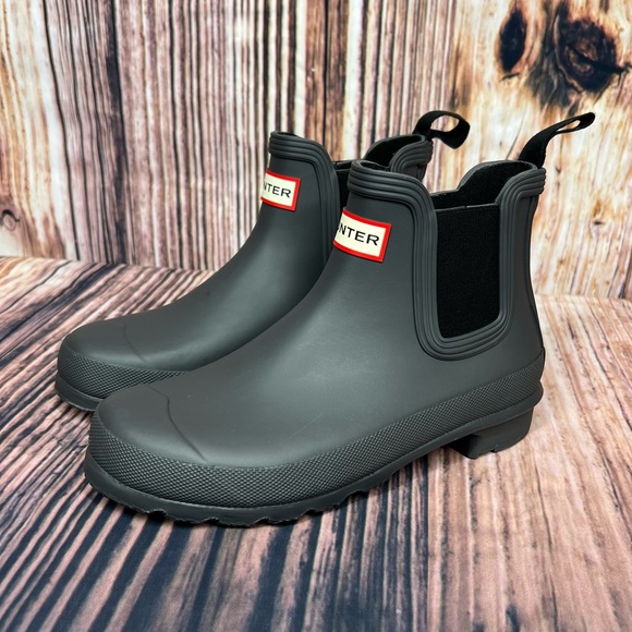 Hunter Shoes - Hunter Matte Gray Original Chelsea Short Rain Boots